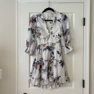 NWT Style Rack floral dress with opening in back